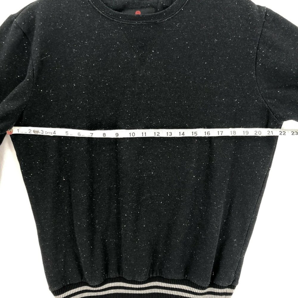 CottonOn Fleece Collection Womens Sweatshirt Black Large Gray Speckled Crew Neck - Picture 5 of 12